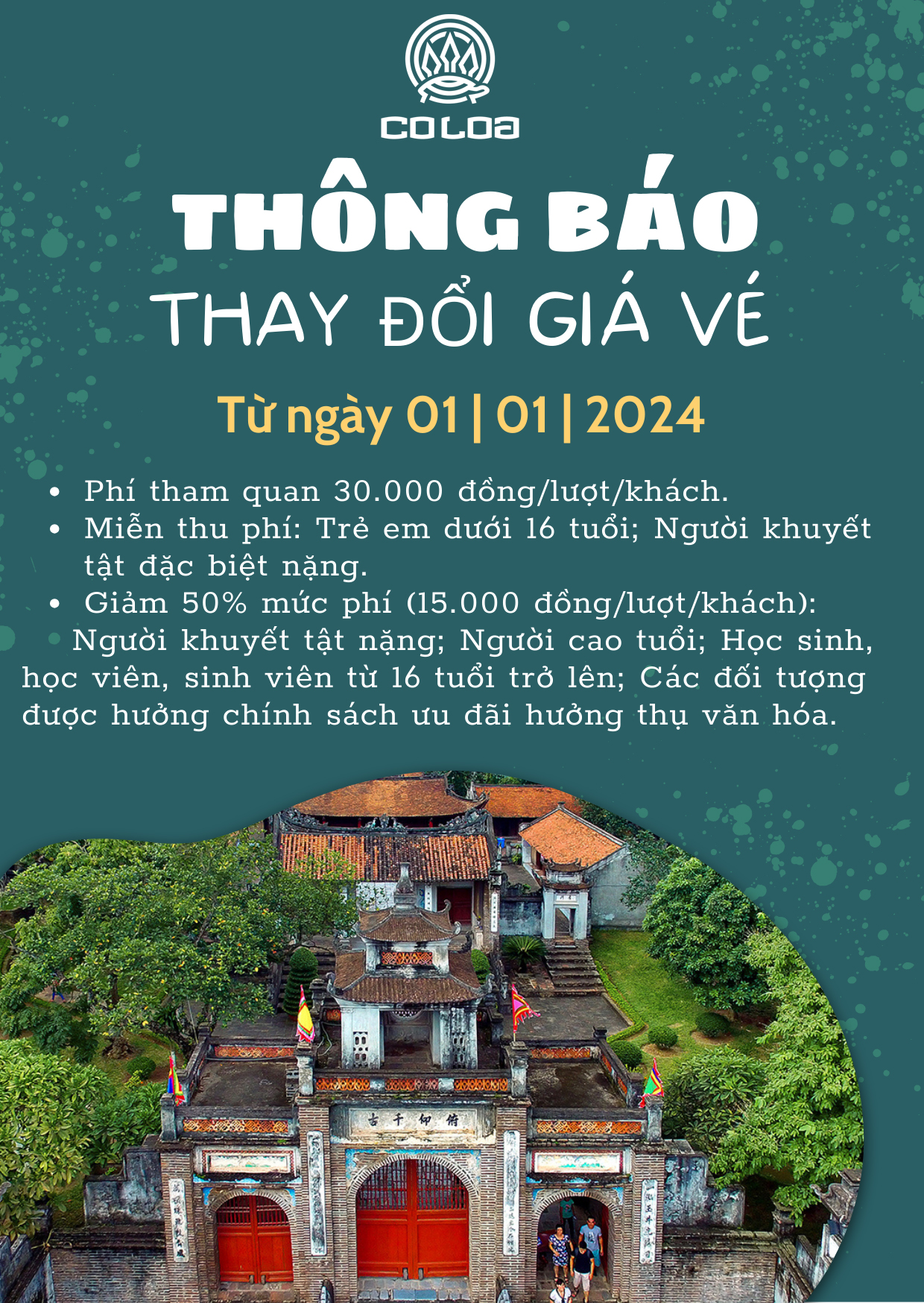 Vé Thành Cổ Loa: Giá vé, giờ mở cửa & thông tin đặt vé