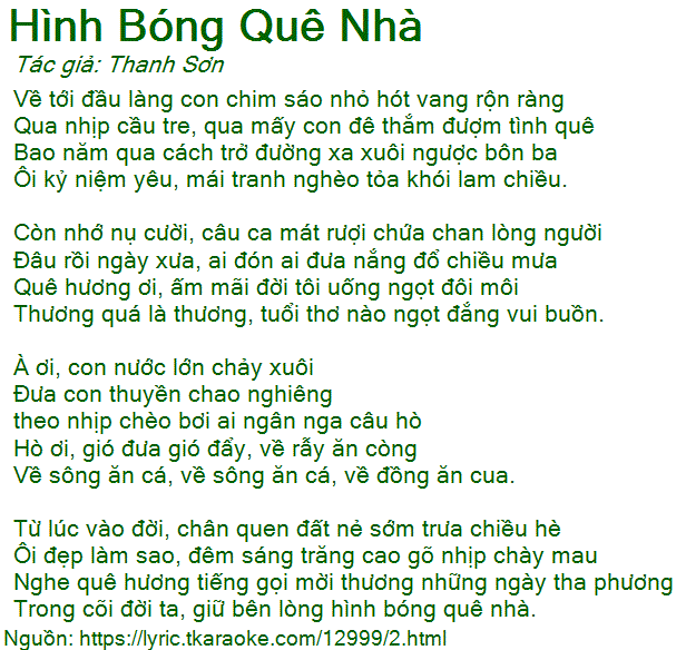 Về tới đầu làng con chim sáo nhỏ