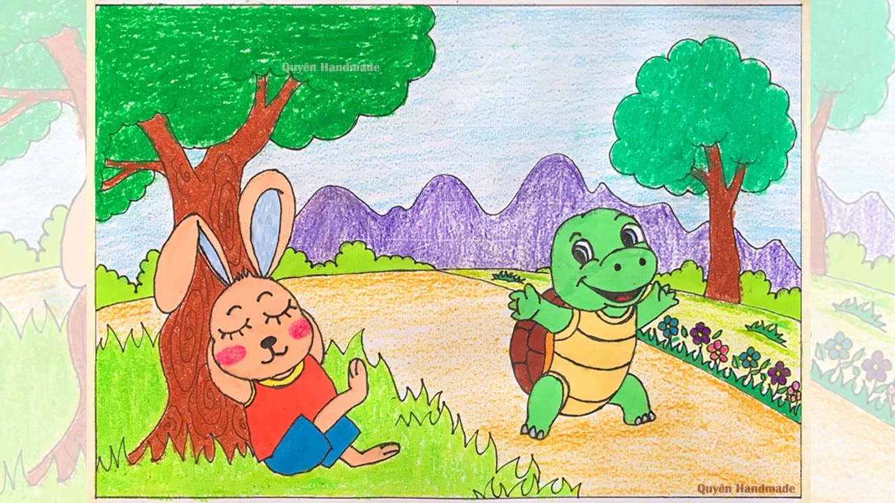 Vẽ Truyện Rùa và Thỏ: Hướng dẫn chi tiết từng bước