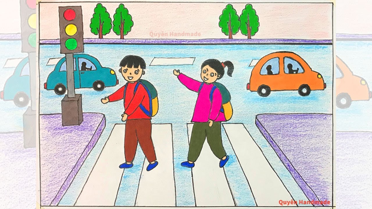 Vẽ tranh về An toàn giao thông lớp 7: Ý tưởng và hướng dẫn