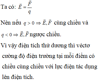 Véctơ Cường Độ Điện Trường Tại Mỗi Điểm Có Chiều Như Thế Nào?