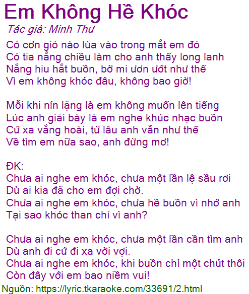 Vì Ai Đã Làm Ướt Bờ Mi Em?