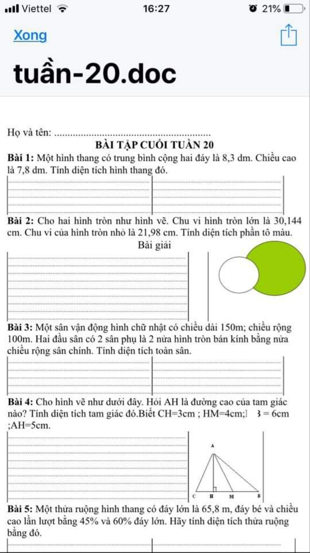 Tính diện tích hình thang Gallery 2
