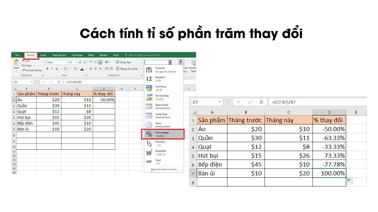 Cách đổi phần trăm ra số Gallery 2