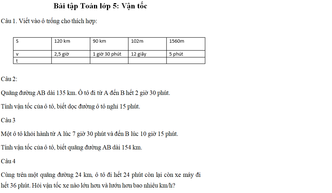 Cách Tính Vận Tốc Gallery 2
