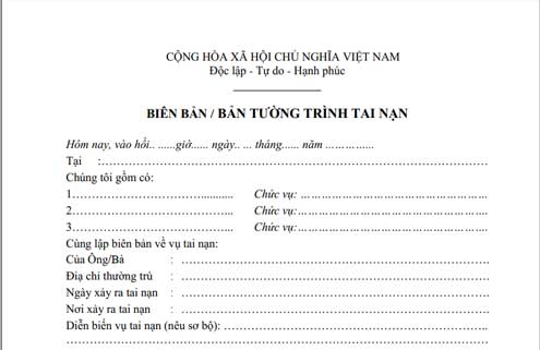 Cách Viết Bản Tường Trình Tai Nạn Rõ Ràng Gallery 2
