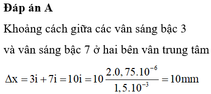 Khoảng cách từ vân sáng bậc 3 đến vân sáng bậc 7 cùng bên là bao nhiêu? Gallery 2