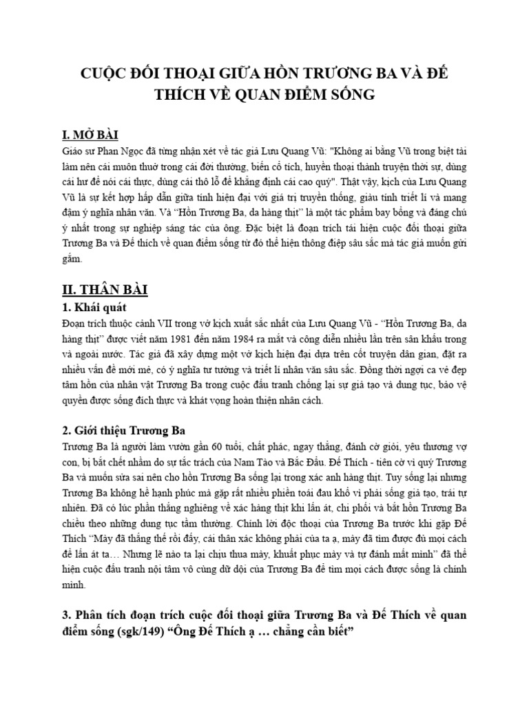 Mở Bài Hồn Trương Ba, Đế Thích Gallery 2