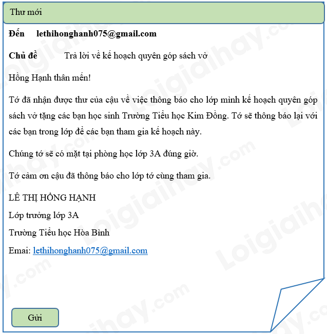Viết Thư Điện Tử Lớp 3 Chân Trời Sáng Tạo Gallery 2