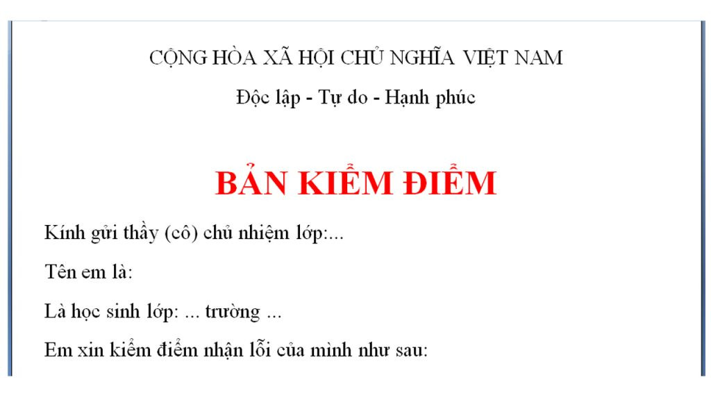 Cách Viết Bản Kiểm Điểm Ăn Quà Vặt Gallery 2