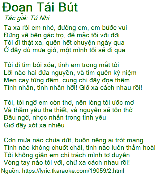 Lời Bài Hát Đoạn Tái Bút Gallery 2