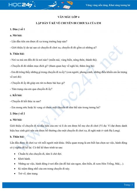 Lập Dàn Ý Bài Văn Kể Chuyện Lớp 4 Gallery 2