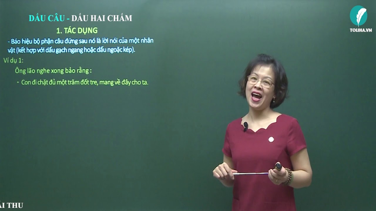 Ví dụ về dấu hai chấm dùng để giải thích