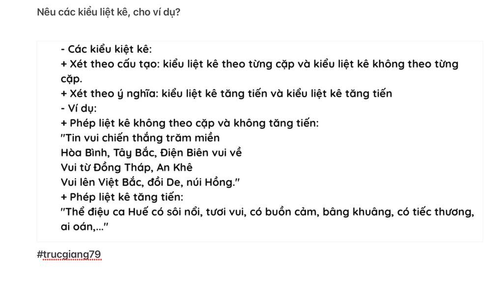 Ví dụ về Liệt kê: Hướng dẫn chi tiết và các loại liệt kê