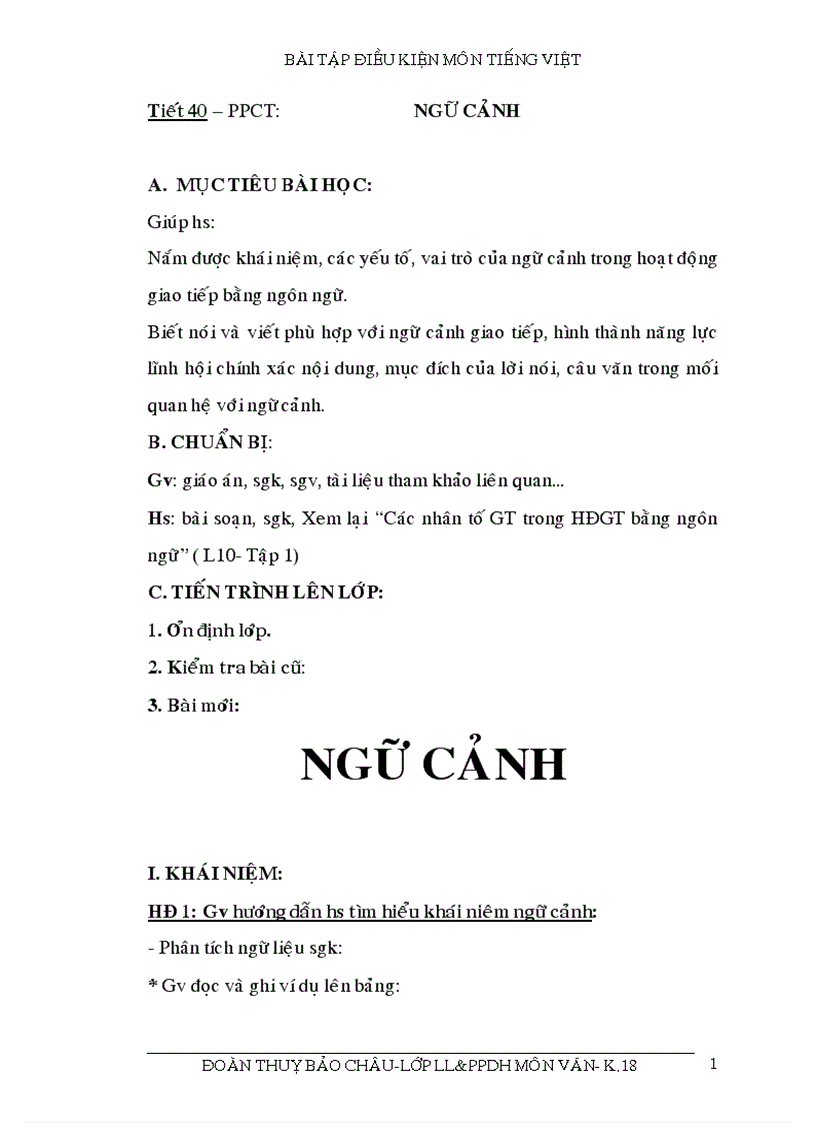 Ví dụ về Ngữ Cảnh trong Ngôn Ngữ Tự Nhiên