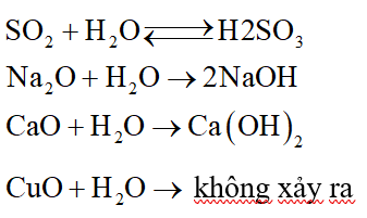 Oxit nào sau đây không tác dụng với nước? Gallery 2