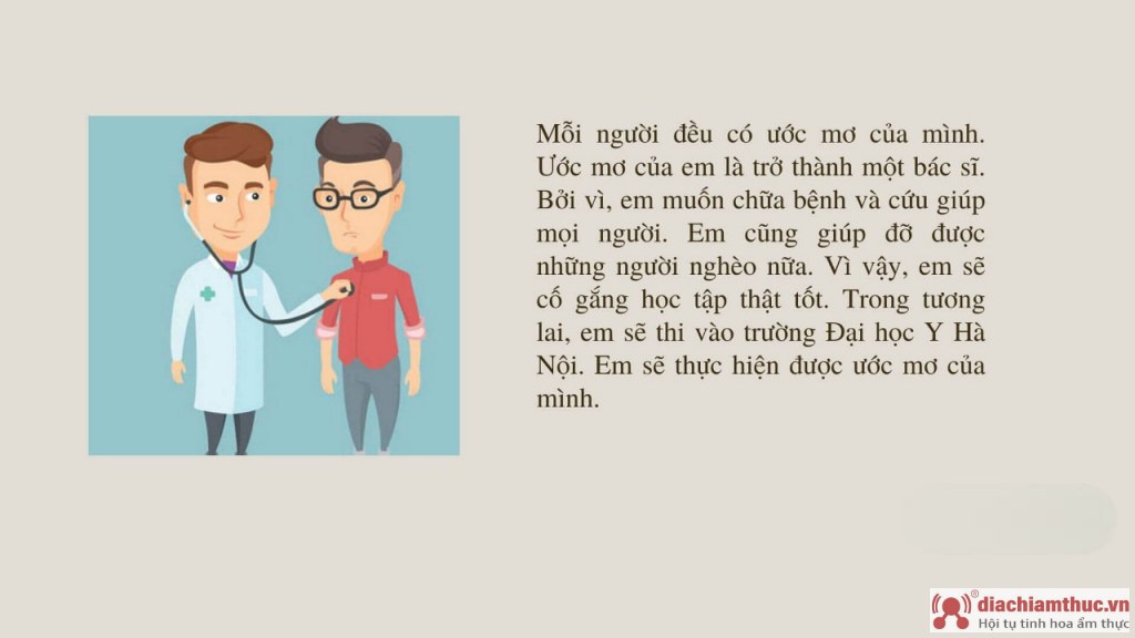 Ví dụ về ước mơ
