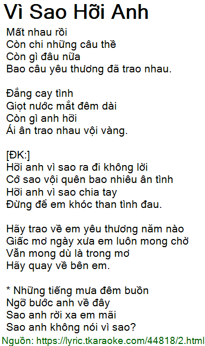 Vì Sao Anh Hỡi? Gallery 2