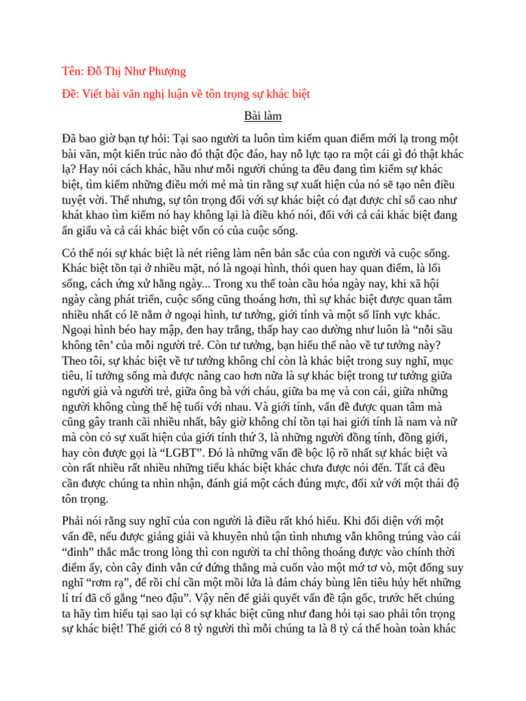 Sự cần thiết phải tôn trọng sự khác biệt Gallery 1