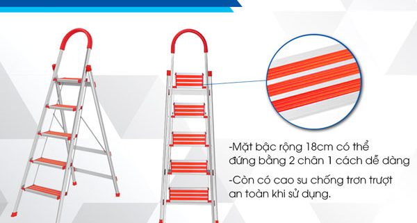 Thang Nhôm 5 Bậc - Giải Pháp Tiện Lợi Cho Công Việc Nhỏ Gallery 1