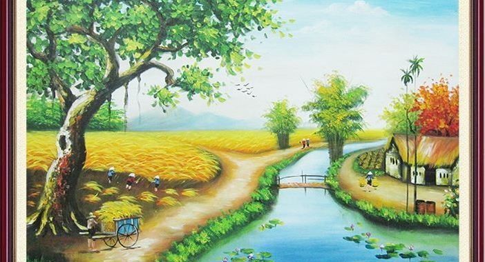 Tranh Sơn Dầu Làng Quê: vẻ đẹp bình yên của cuộc sống Gallery 1