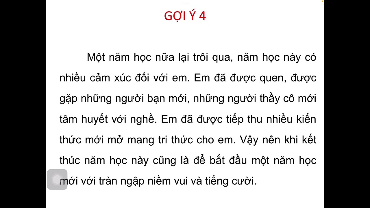 Cảm xúc khi năm học sắp kết thúc