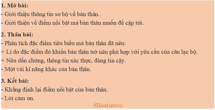 Bài Luận Giới Thiệu Bản Thân Để Tham Gia Câu Lạc Bộ