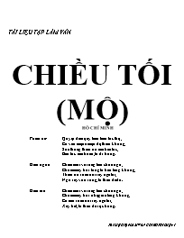 Viết Bài Văn Chiều Tối