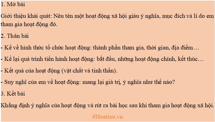 Bài Văn Kể Lại Một Hoạt Động Xã Hội Giàu Ý Nghĩa Mà Em Đã Tham Gia Gallery 2