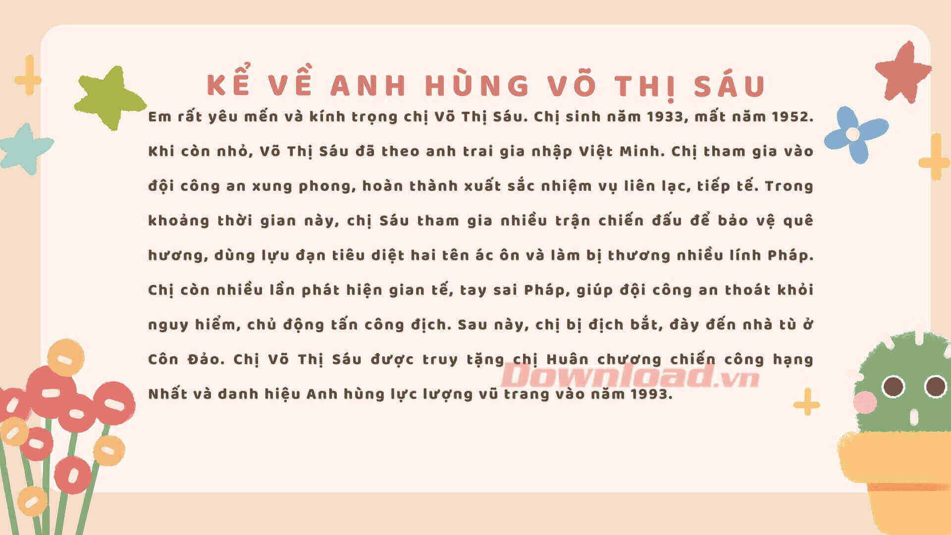 Võ Thị Sáu - Nữ Anh Hùng Bất Khuất