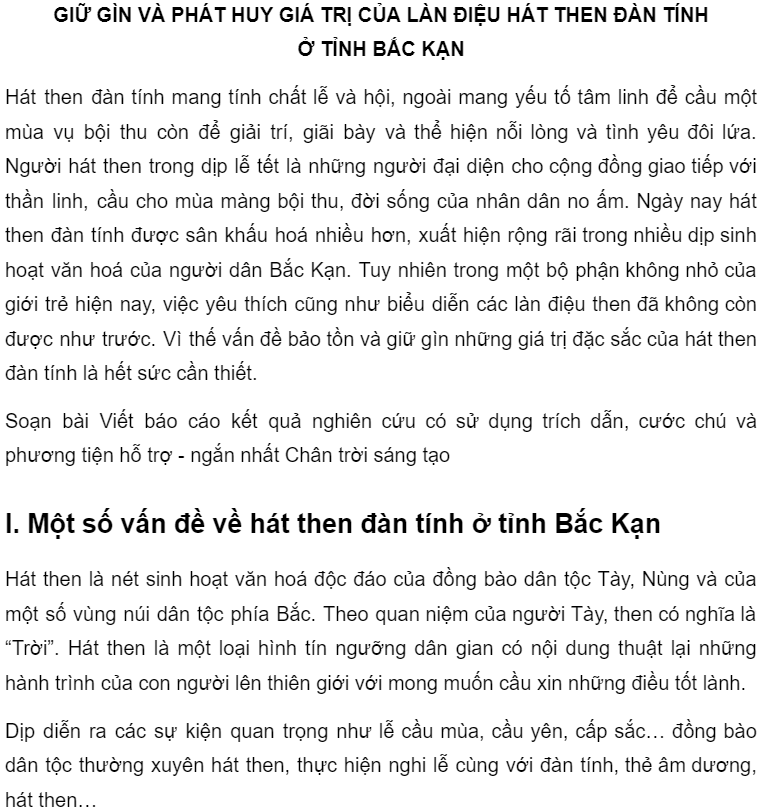 Viết báo cáo kết quả nghiên cứu có sử dụng trích dẫn cước chú và phương tiện hỗ trợ