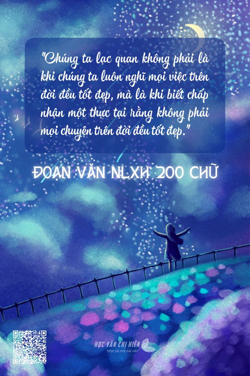 Viết đoạn văn 200 chữ về tinh thần lạc quan trong cuộc sống