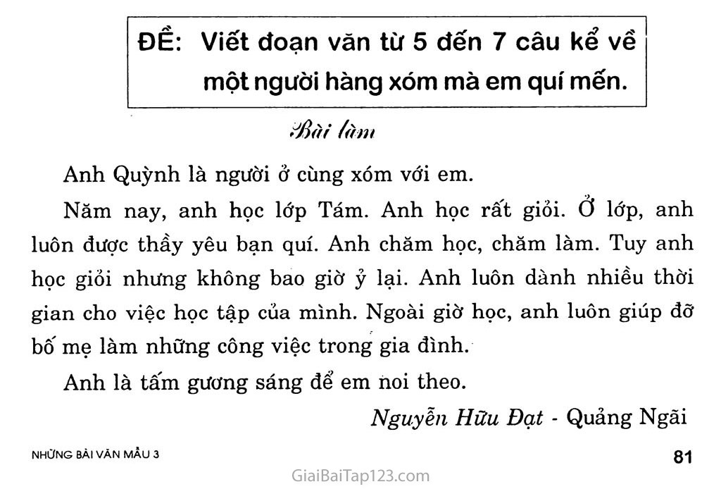 Viết Đoạn Văn 5 Đến 7 Câu Gallery 2