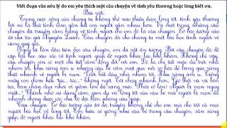 Viết đoạn văn 8-10 câu về lòng biết ơn