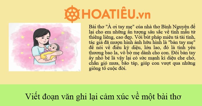 Viết đoạn văn ghi lại cảm xúc về một bài thơ ngắn