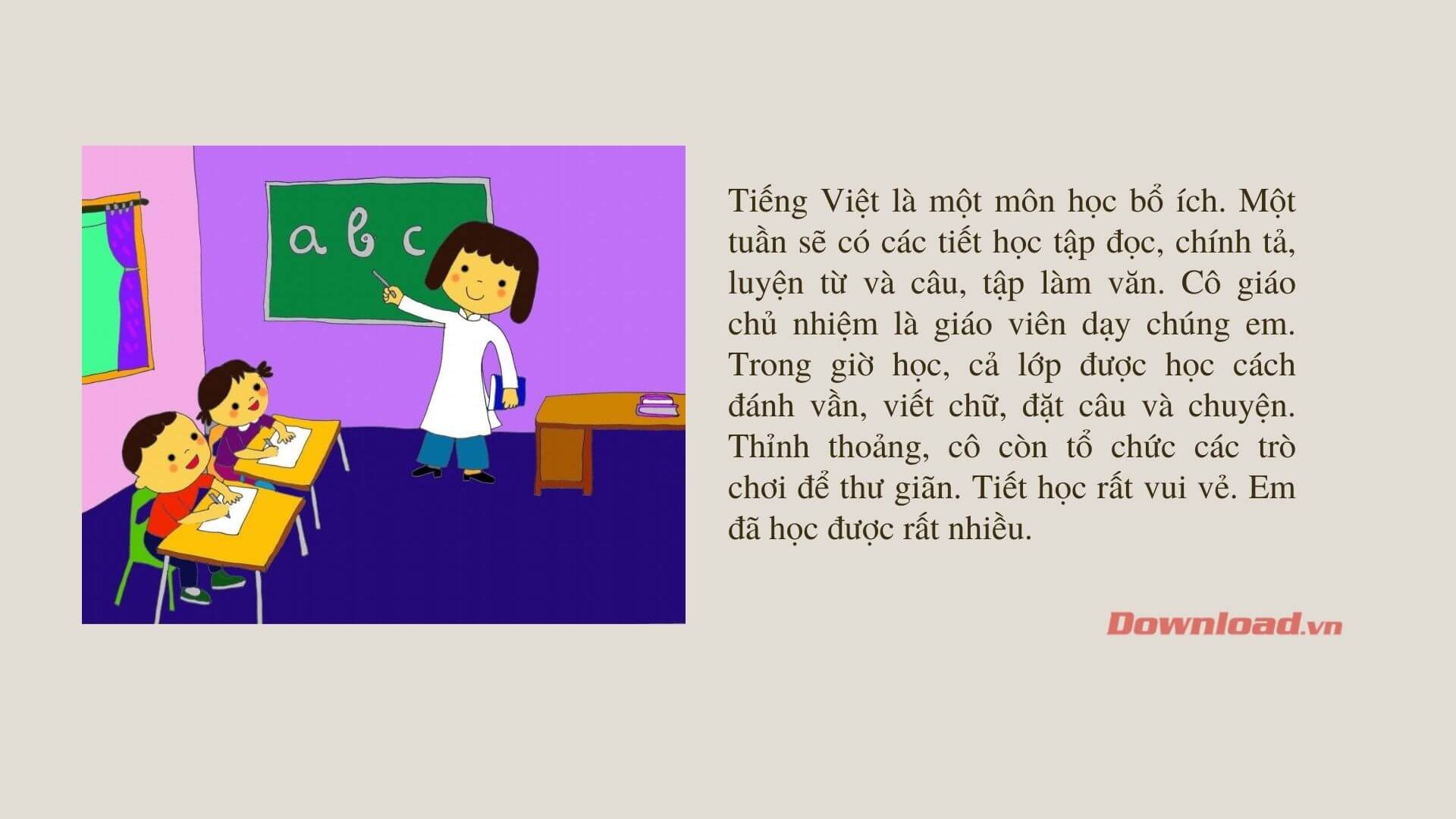 Viết đoạn văn kể về một tiết học em thích