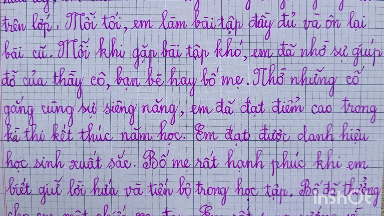 Viết đoạn văn kể về việc em giữ lời hứa với cha mẹ lớp 3 Gallery 2