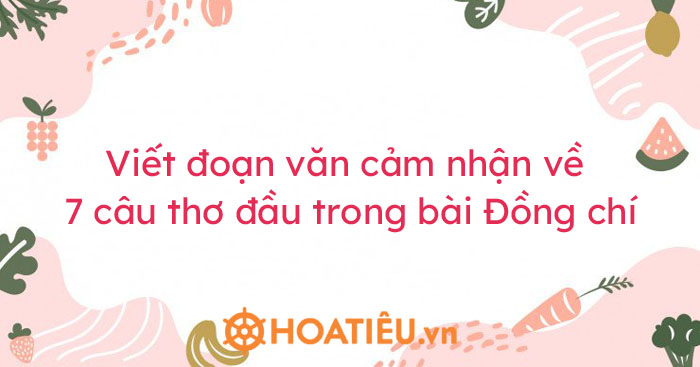 Cảm nhận về 7 câu thơ đầu bài thơ Đồng chí