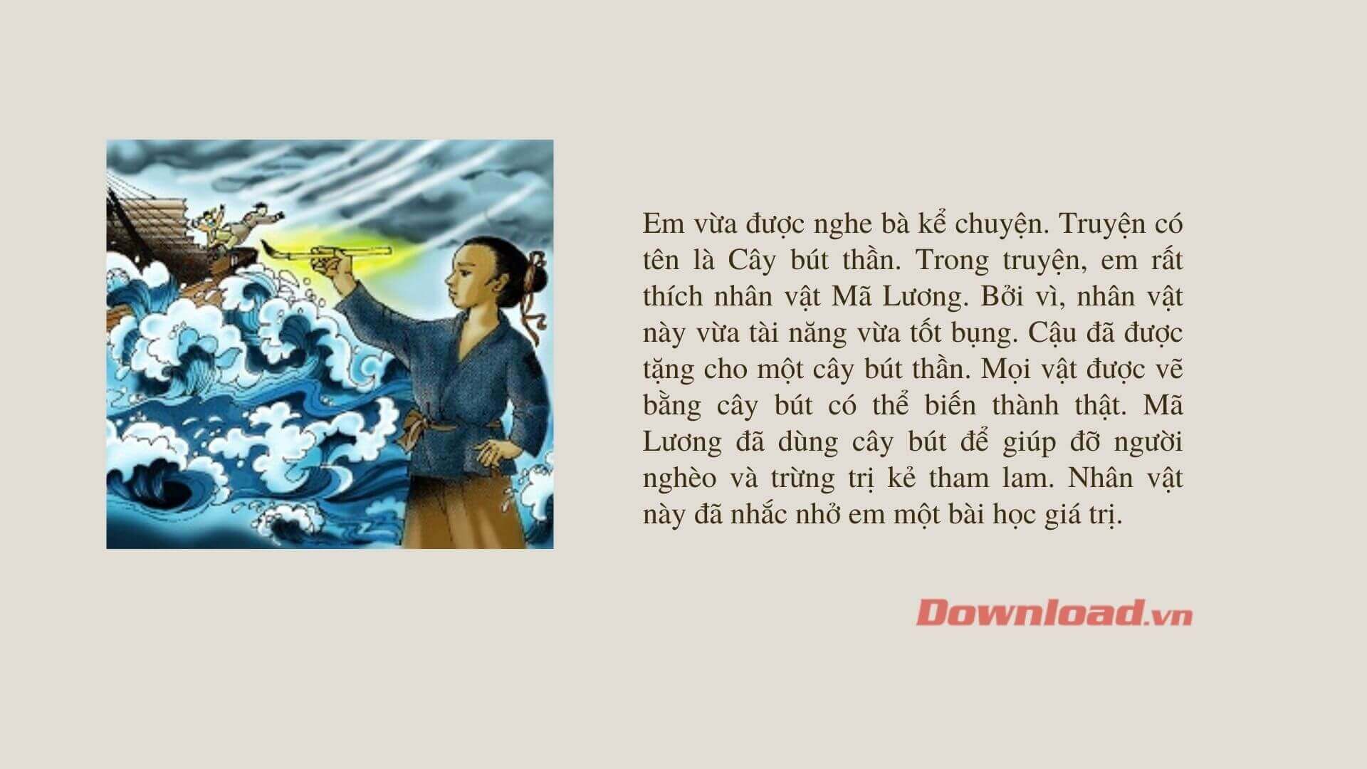 Viết đoạn văn nêu lí do thích một nhân vật trong câu chuyện đã đọc đã nghe Gallery 2