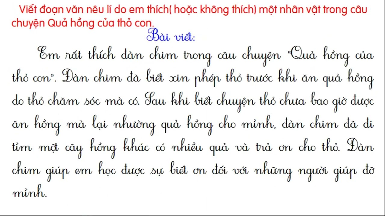 Vì sao tôi thích nhân vật Thỏ Con trong truyện Quả Hồng
