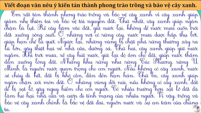 Tán Thành Phong Trào Trồng và Bảo Vệ Cây Xanh