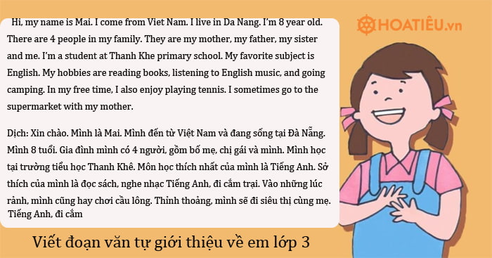 Viết đoạn văn ngắn giới thiệu về bản thân lớp 3