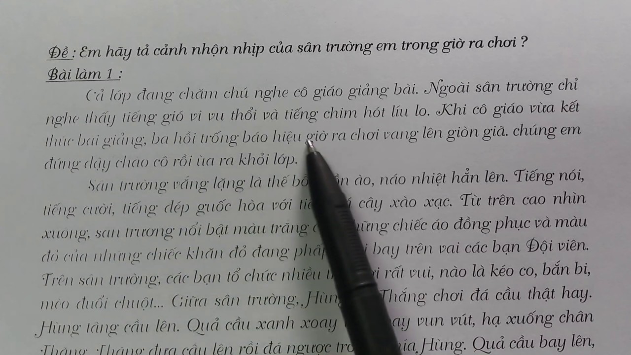 Đoạn Văn Tả Sân Trường Giờ Ra Chơi Lớp 5 Gallery 2