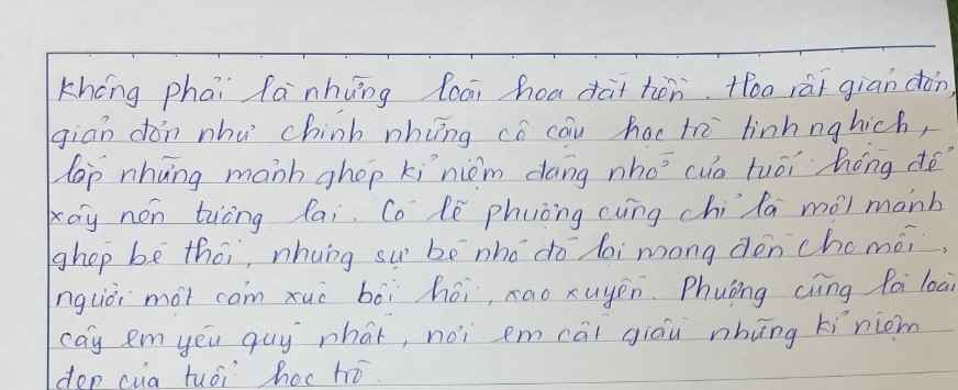 Viết đoạn văn từ 5 đến 7 câu có sử dụng phép so sánh