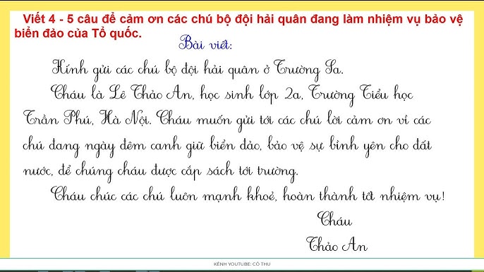 Viết đoạn văn về chú bộ đội lớp 2