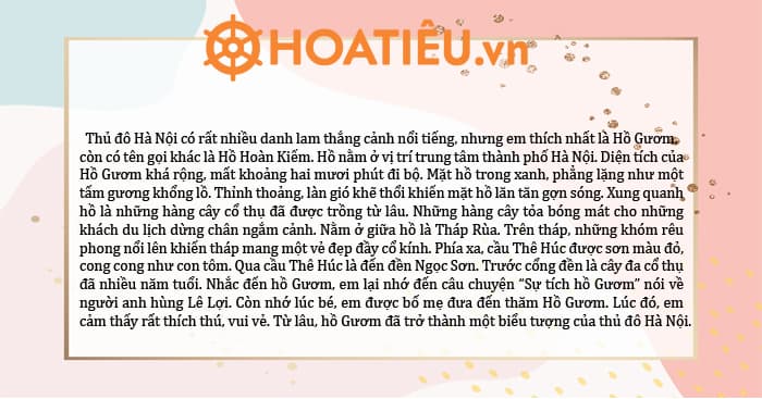 Viết Đoạn Văn Về Danh Lam Thắng Cảnh