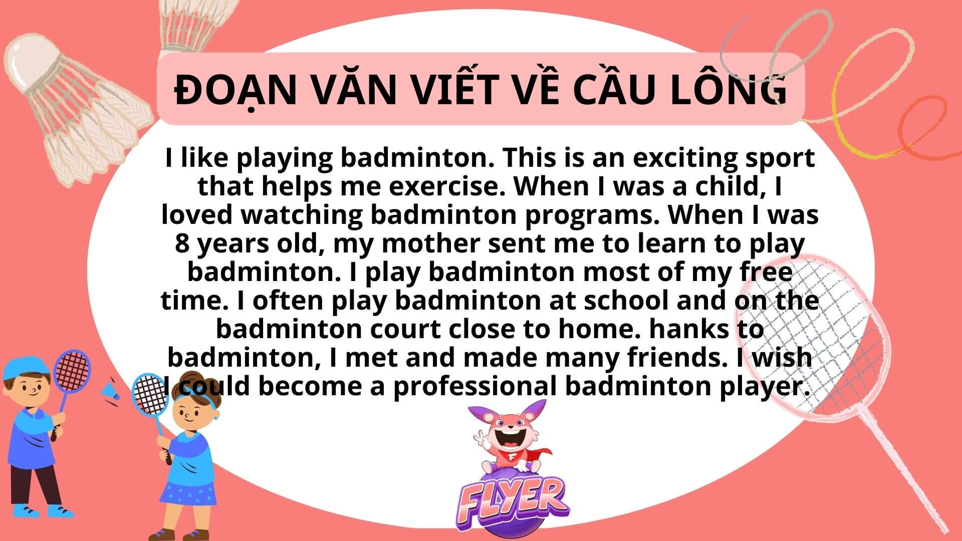 Viết đoạn văn về môn thể thao yêu thích