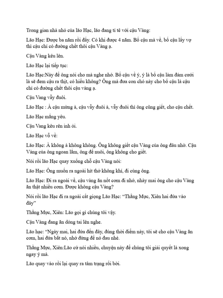 Viết Kịch Bản Lão Hạc