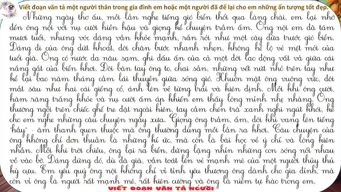 Viết một đoạn văn miêu tả