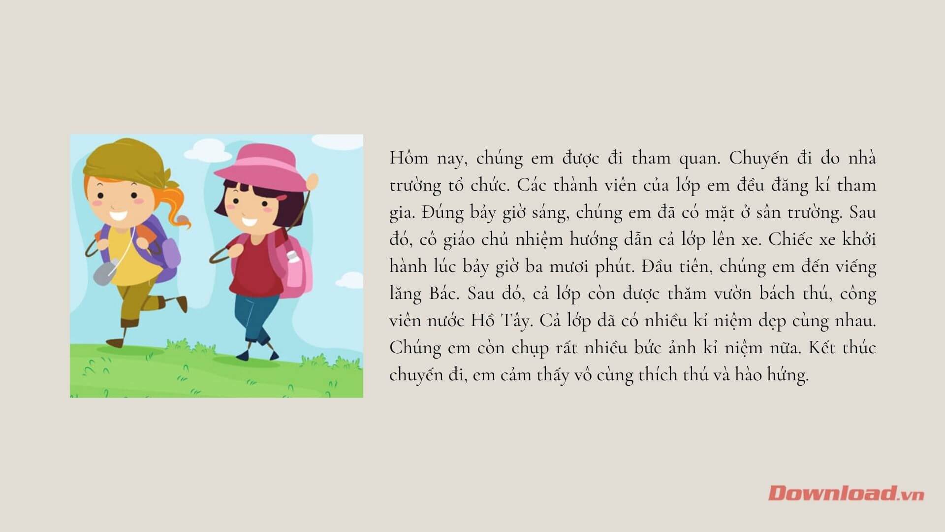 Viết một đoạn văn ngắn về chuyến dã ngoại Gallery 2